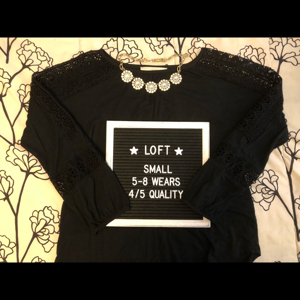 [ LOFT ] Lace Sleeve Blouse